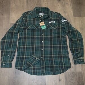 Arborwear Chagrin Flannel Davey Tree Arborist Work Shirt Mens M Green Plaid NWT